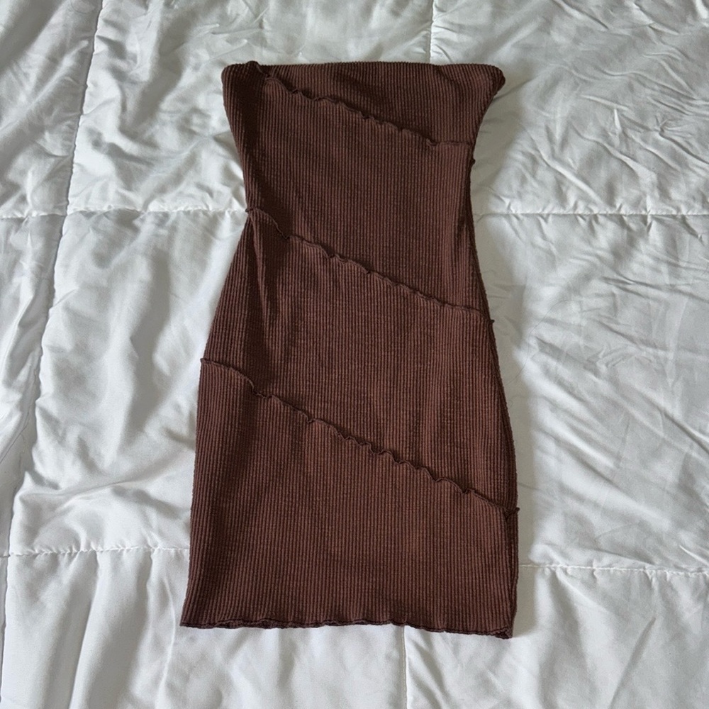 Princess Polly Brown Strapless Bodycon Dress